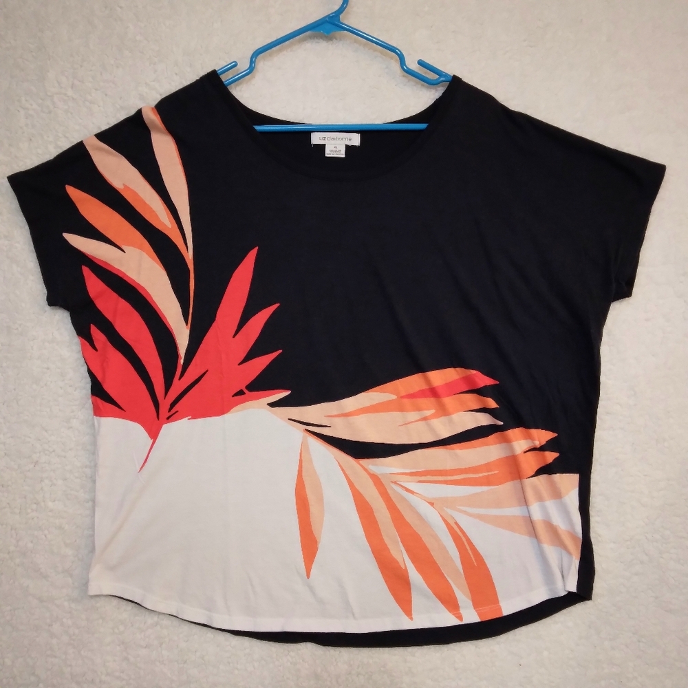 Liz Claibirne Ladies Short Sleeve Blouse- XL